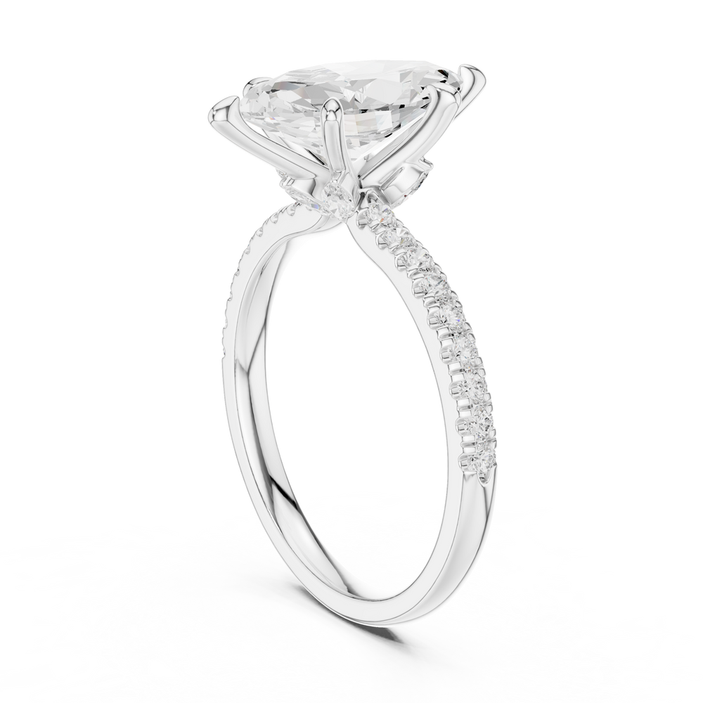 1.50 CT Marquise Cut Diamond Marquise Side Stone Engagement Ring
