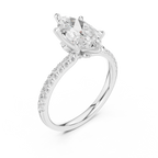 1.50 CT Marquise Cut Diamond Marquise Side Stone Engagement Ring