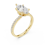 1.50 CT Marquise Cut Diamond Marquise Side Stone Engagement Ring