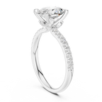 1.36 CT Oval Cut Diamond Marquise Side Stone Engagement Ring