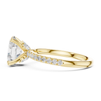 1.36 CT Oval Cut Diamond Marquise Side Stone Engagement Ring