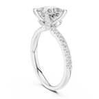 1.72 CT Princess Cut Diamond Marquise Side Stone Engagement Ring