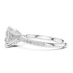 1.72 CT Princess Cut Diamond Marquise Side Stone Engagement Ring