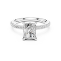 1.56 CT Radiant Cut Diamond Engagement Ring with Marquise Side Stones