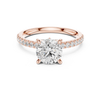 1.33 CT Round Brilliant Diamond Engagement Ring with Marquise Side Stones