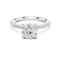 1.33 CT Round Brilliant Diamond Engagement Ring with Marquise Side Stones