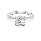 1.33 CT Round Brilliant Diamond Engagement Ring with Marquise Side Stones