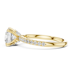 1.33 CT Round Brilliant Diamond Engagement Ring with Marquise Side Stones