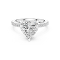 2.55 CT Heart Cut Diamond Halo Engagement Ring with Pavé Band