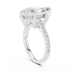4.24 CT Marquise Diamond Cathedral Engagement Ring with Pavé Diamond Band