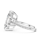 4.24 CT Marquise Diamond Cathedral Engagement Ring with Pavé Diamond Band