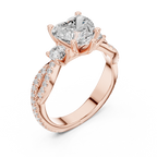 2.58 CT Heart Cut Diamond Infinity Twist Engagement Ring