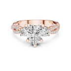 2.58 CT Heart Cut Diamond Infinity Twist Engagement Ring