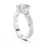 2.58 CT Heart Cut Diamond Infinity Twist Engagement Ring