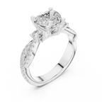 2.58 CT Heart Cut Diamond Infinity Twist Engagement Ring