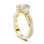 2.58 CT Heart Cut Diamond Infinity Twist Engagement Ring