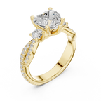 2.58 CT Heart Cut Diamond Infinity Twist Engagement Ring