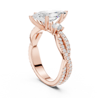2.83 CT Marquise Cut Diamond Infinity Twist Engagement Ring