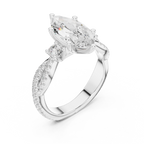 2.83 CT Marquise Cut Diamond Infinity Twist Engagement Ring