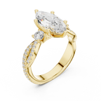 2.83 CT Marquise Cut Diamond Infinity Twist Engagement Ring