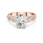 2.45 CT Oval Cut Diamond Infinity Twist Engagement Ring