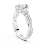 2.45 CT Oval Cut Diamond Infinity Twist Engagement Ring