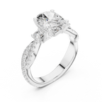 2.45 CT Oval Cut Diamond Infinity Twist Engagement Ring