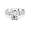 2.45 CT Oval Cut Diamond Infinity Twist Engagement Ring