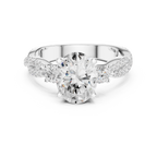 2.45 CT Oval Cut Diamond Infinity Twist Engagement Ring