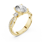 2.45 CT Oval Cut Diamond Infinity Twist Engagement Ring