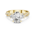 2.45 CT Oval Cut Diamond Infinity Twist Engagement Ring