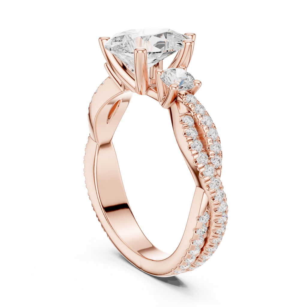 2.18 CT Pear Cut Diamond Infinity Twist Engagement Ring