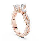 2.18 CT Pear Cut Diamond Infinity Twist Engagement Ring