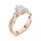 2.18 CT Pear Cut Diamond Infinity Twist Engagement Ring