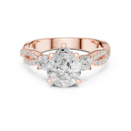 2.18 CT Pear Cut Diamond Infinity Twist Engagement Ring