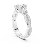 2.18 CT Pear Cut Diamond Infinity Twist Engagement Ring