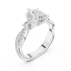2.18 CT Pear Cut Diamond Infinity Twist Engagement Ring