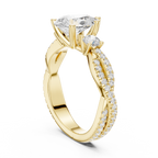 2.18 CT Pear Cut Diamond Infinity Twist Engagement Ring
