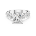 2.93 CT Princess Cut Diamond Infinity Twist Engagement Ring
