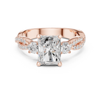 2.78 CT Radiant Cut Diamond Infinity Twist Engagement Ring