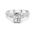2.78 CT Radiant Cut Diamond Infinity Twist Engagement Ring