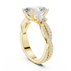 2.78 CT Radiant Cut Diamond Infinity Twist Engagement Ring