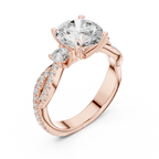 2.78 CT Round Brilliant Diamond Infinity Twist Engagement Ring