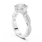 2.78 CT Round Brilliant Diamond Infinity Twist Engagement Ring