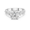 2.78 CT Round Brilliant Diamond Infinity Twist Engagement Ring