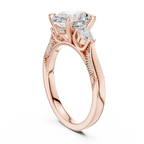 2.15 CT Oval Cut Three-Stone Diamond Engagement Ring