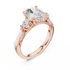 2.15 CT Oval Cut Three-Stone Diamond Engagement Ring
