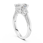 2.15 CT Oval Cut Three-Stone Diamond Engagement Ring