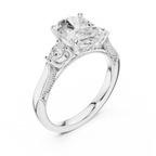 2.15 CT Oval Cut Three-Stone Diamond Engagement Ring