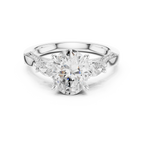 2.15 CT Oval Cut Three-Stone Diamond Engagement Ring